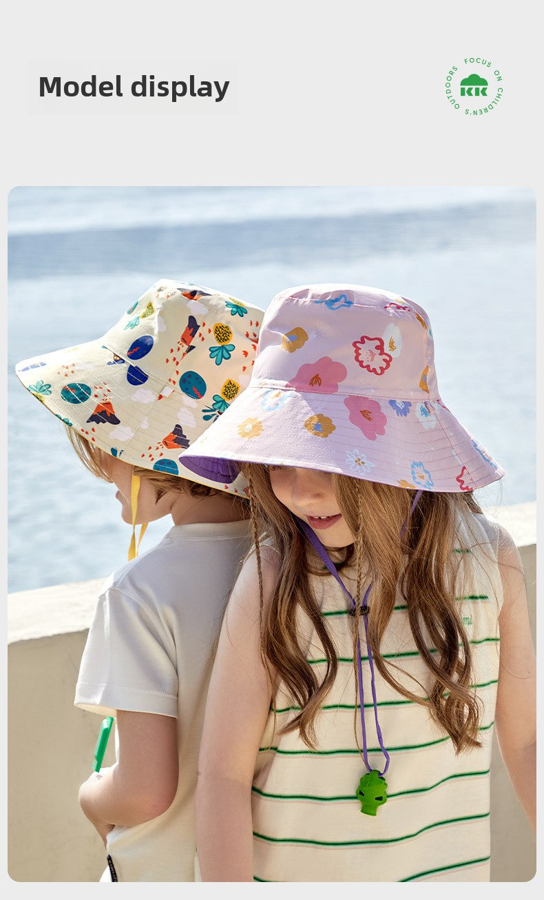 Kocotree Baby Hat Spring and Autumn Children's Sun Hat Boys' Sunshade Hat Girls' Fisherman Hat Sun Hat Double-Sided Wearable