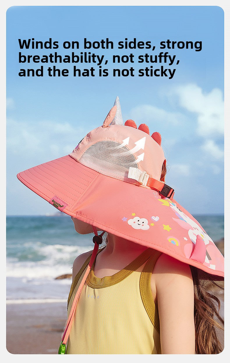 Kocotree Children's Sun Hat UV Protection Baby Sunshade Sun Hat Boys Girls Summer Beach Hat Wide Brim