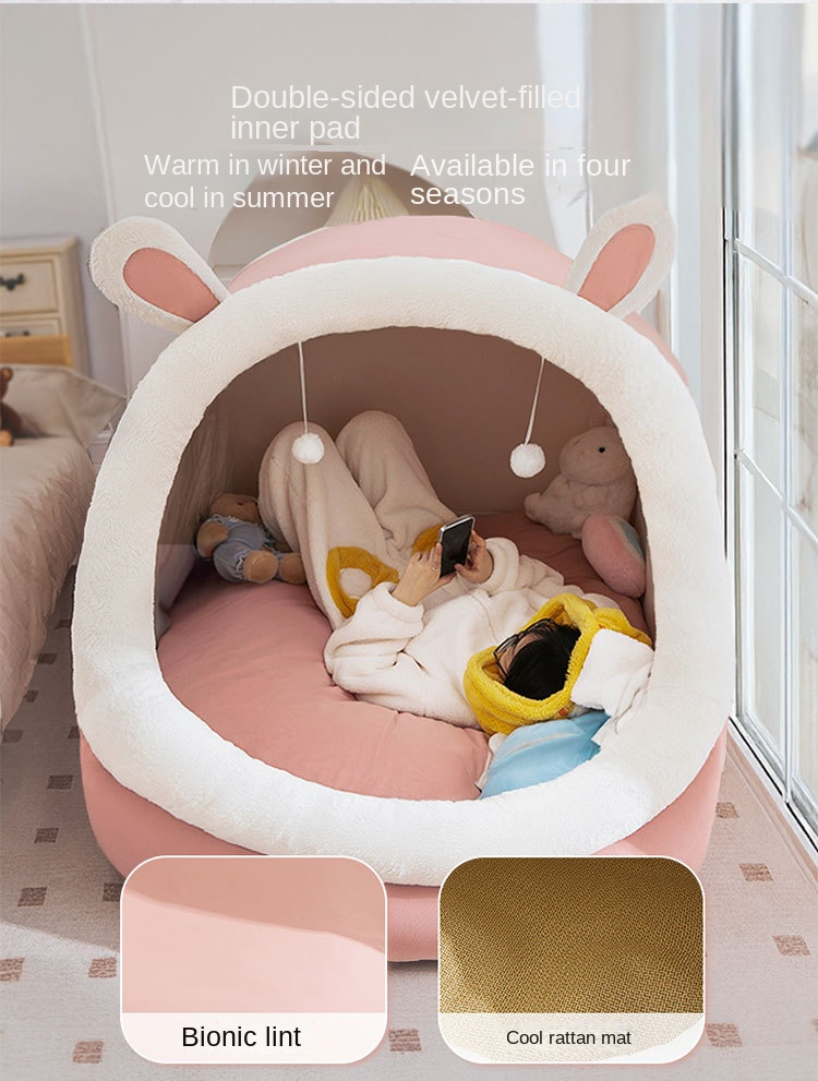 Human cat's nest, oversized dog's nest, pillow for girls to sleep, children's play nest, indoor tent