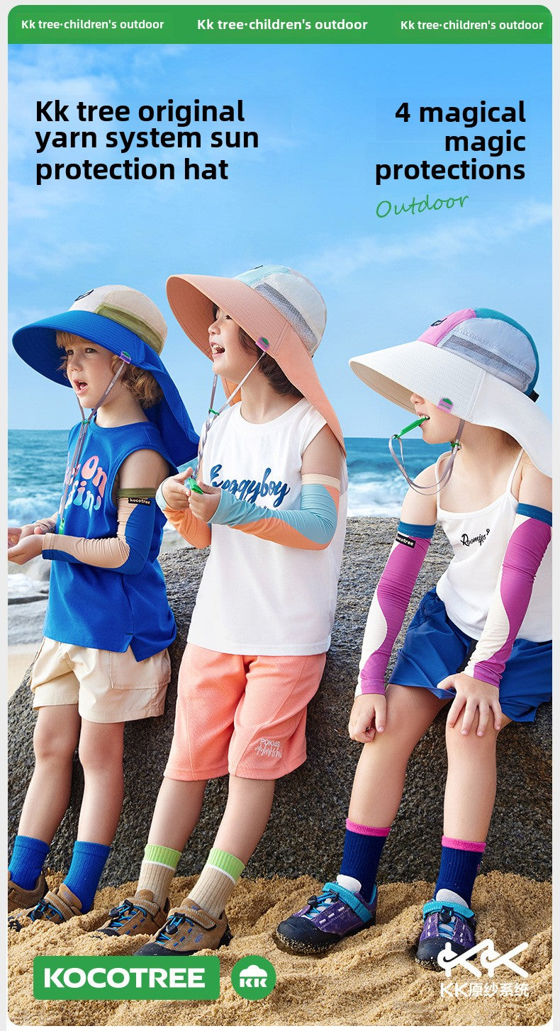 Kocotree Children's Sun Hat Wide Brim Boys Girls Baby Sunshade UV Protection Beach Summer