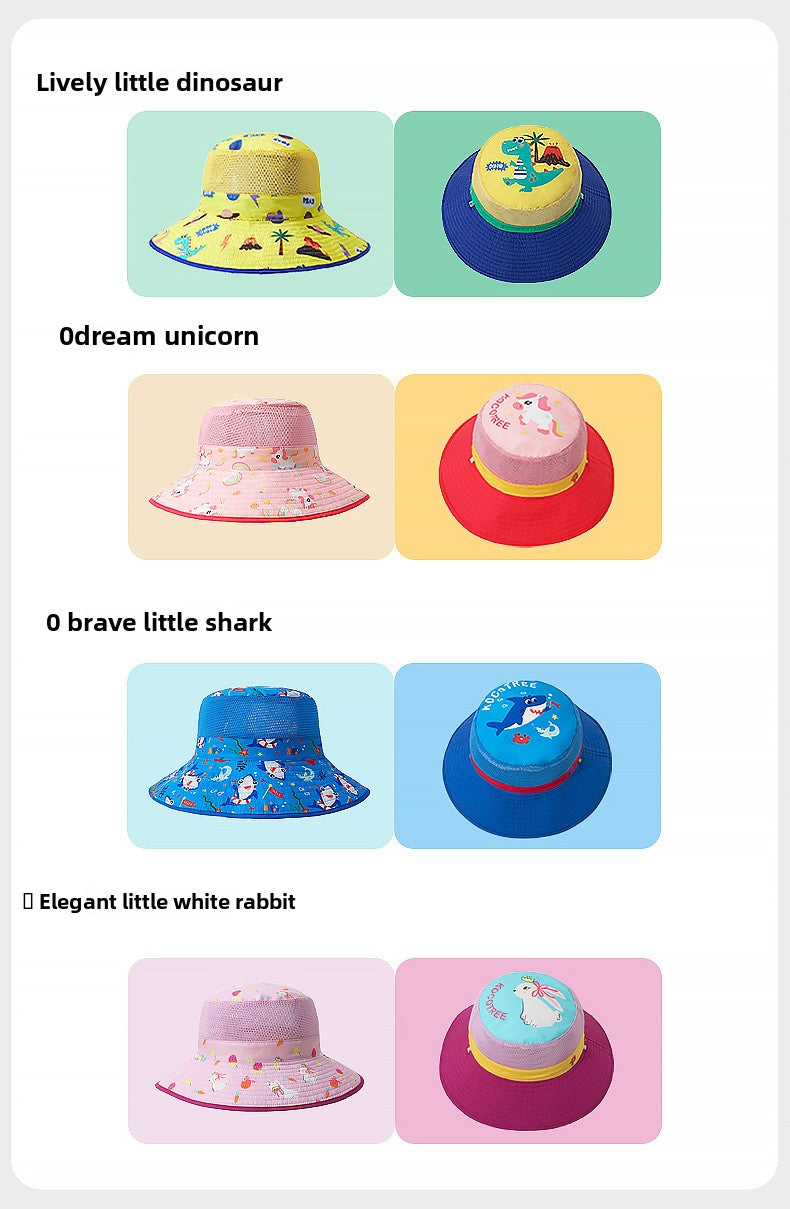 Kocotree Children's Sun Protection Hat Face-Shielding UV Protection Sunshade Baby Boys Girls Summer Beach Fisherman Hat