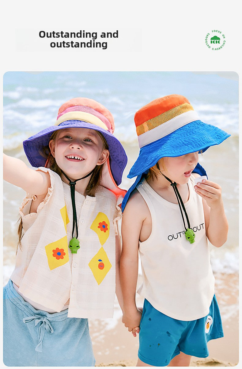 Kocotree Children's Sun Hat Baby Sunshade Hat UV Protection Boys and Girls Fisherman Hat Beach Sun Hat Summer