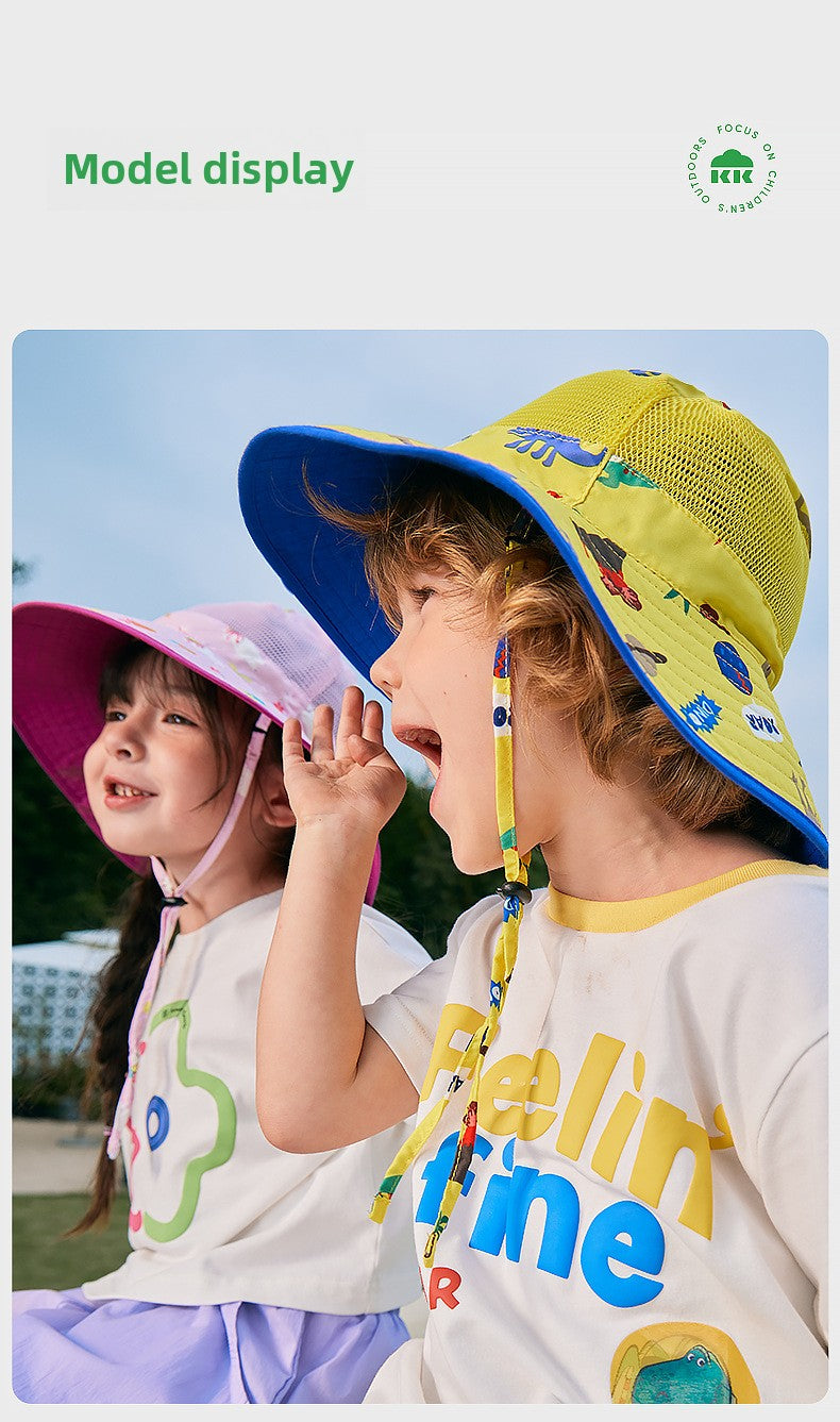 Kocotree Children's Sun Protection Hat Face-Shielding UV Protection Sunshade Baby Boys Girls Summer Beach Fisherman Hat