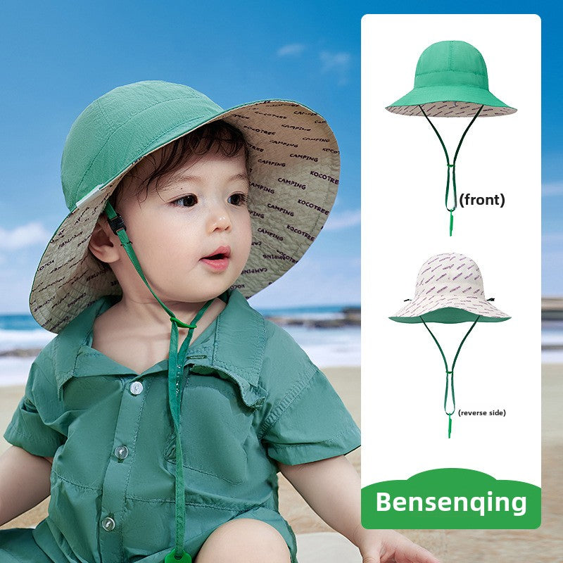 Kocotree Baby Sun Hat Infant Sunshade Hat UV Protection Boys and Girls Fisherman Hat Spring and Autumn Hat Reversible Wearable