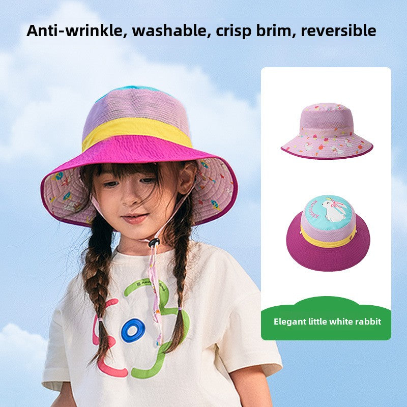 Kocotree Children's Sun Protection Hat Face-Shielding UV Protection Sunshade Baby Boys Girls Summer Beach Fisherman Hat