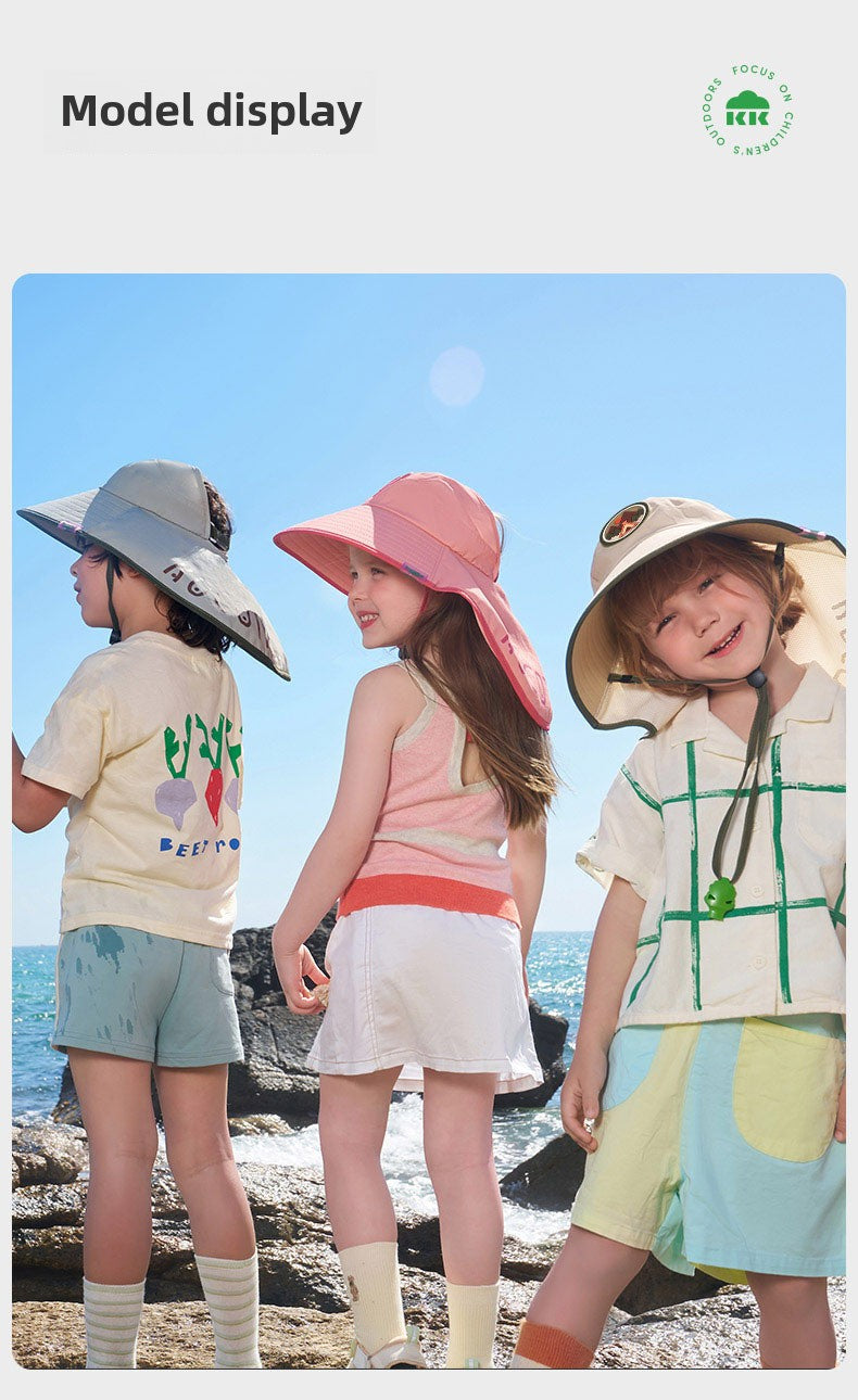 Kocotree Children's Sun Hat Summer UV Protection Baby Sun Hat Boys Girls Visor Sun Hat Wide Brim