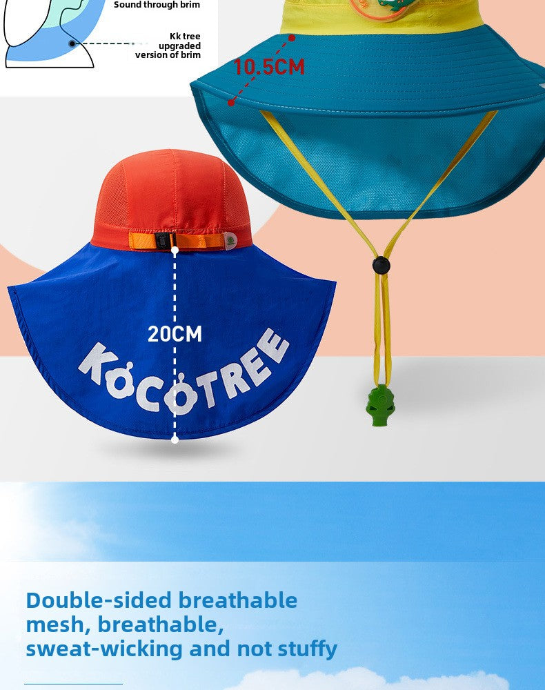 Kocotree Sun Protection Hat UV Protection Baby Sun Hat Boys Girls Summer Beach Hat Wide Brim