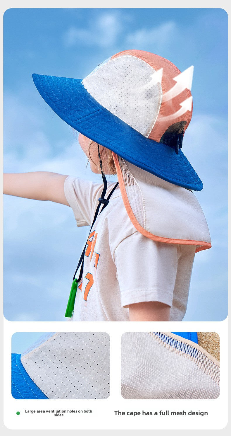 Kocotree Original Yarn Children's Sun Protection Hat Baby Sun Hat Fisherman Sun Hat Spring Autumn Summer Thin Style