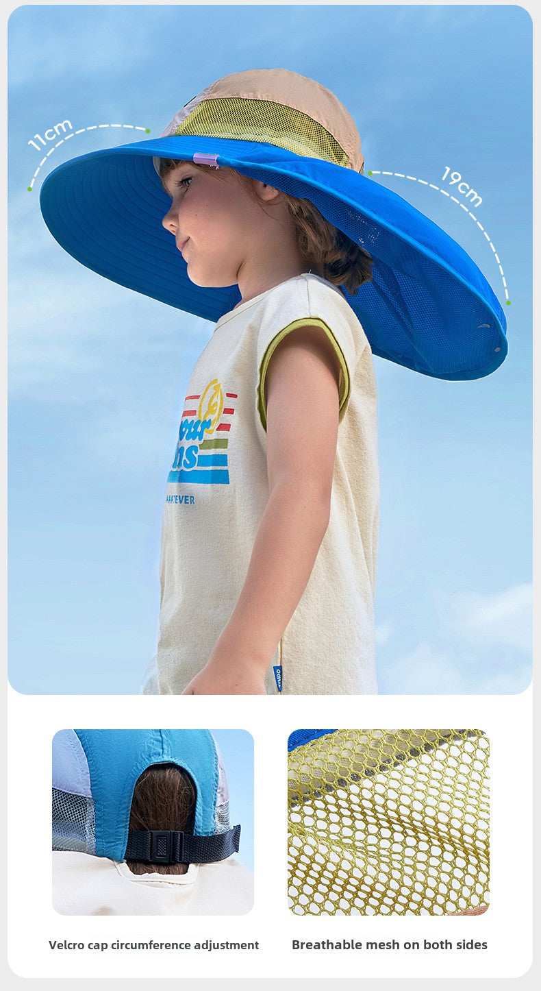 Kocotree Children's Sun Hat Wide Brim Boys Girls Baby Sunshade UV Protection Beach Summer