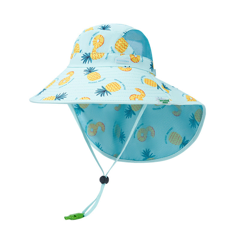 Kocotree Children's Sun Protection Hat Summer Baby Sunshade Sun Hat UV Protection Fisherman Hat Boys and Girls Wide Brim