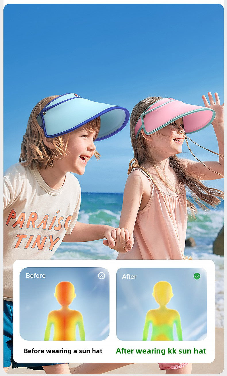 Kocotree Children's Sun Protection Hat Boys Baby Sun Hat Girls Summer Outdoor UV Protection Wide Brim Visor