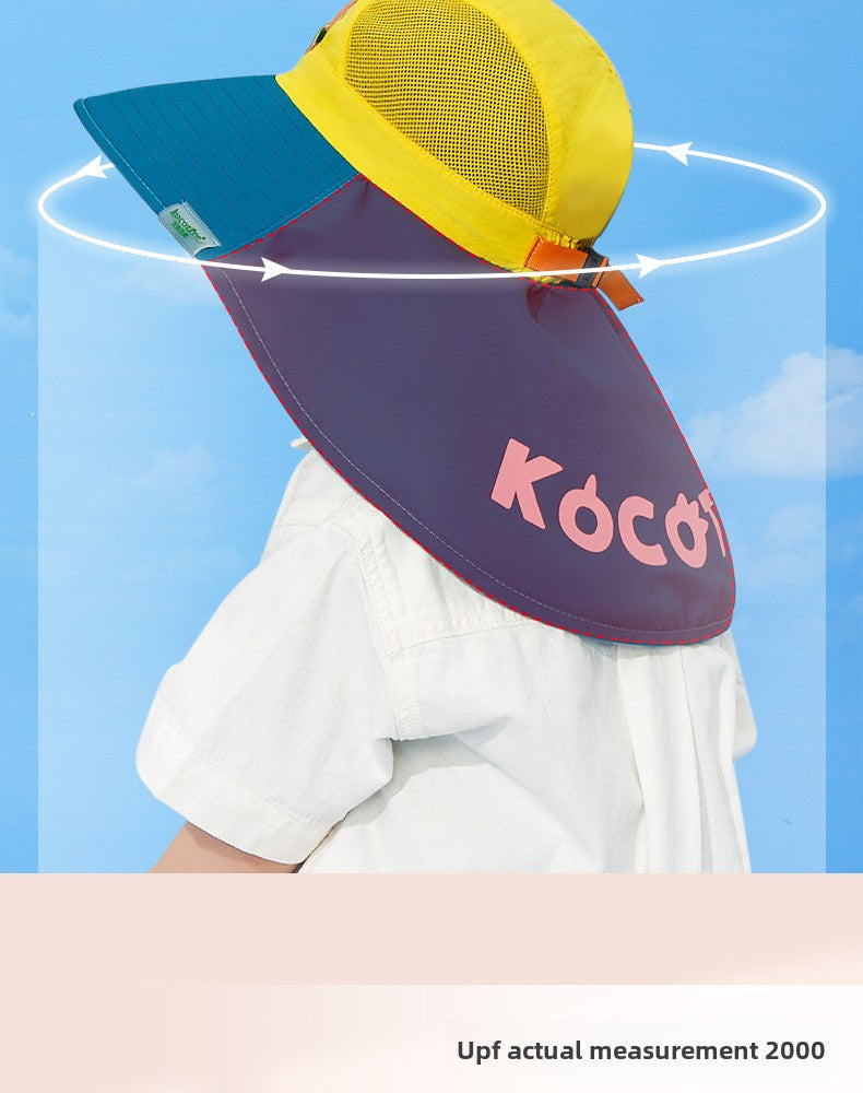 Kocotree Sun Protection Hat UV Protection Baby Sun Hat Boys Girls Summer Beach Hat Wide Brim