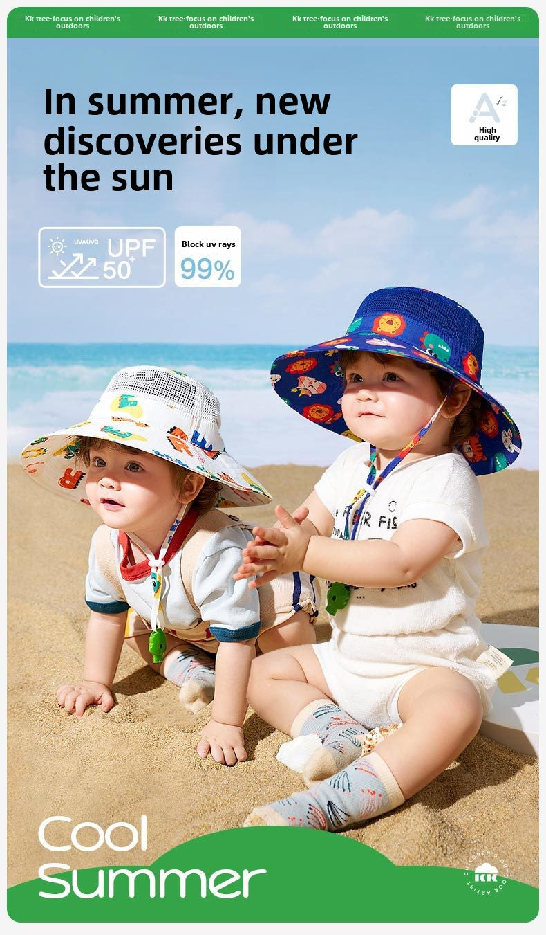 Kocotree Baby Sun Hat Infant Sunshade Hat UV Protection Boys and Girls Summer Wide Brim Fisherman Sun Hat