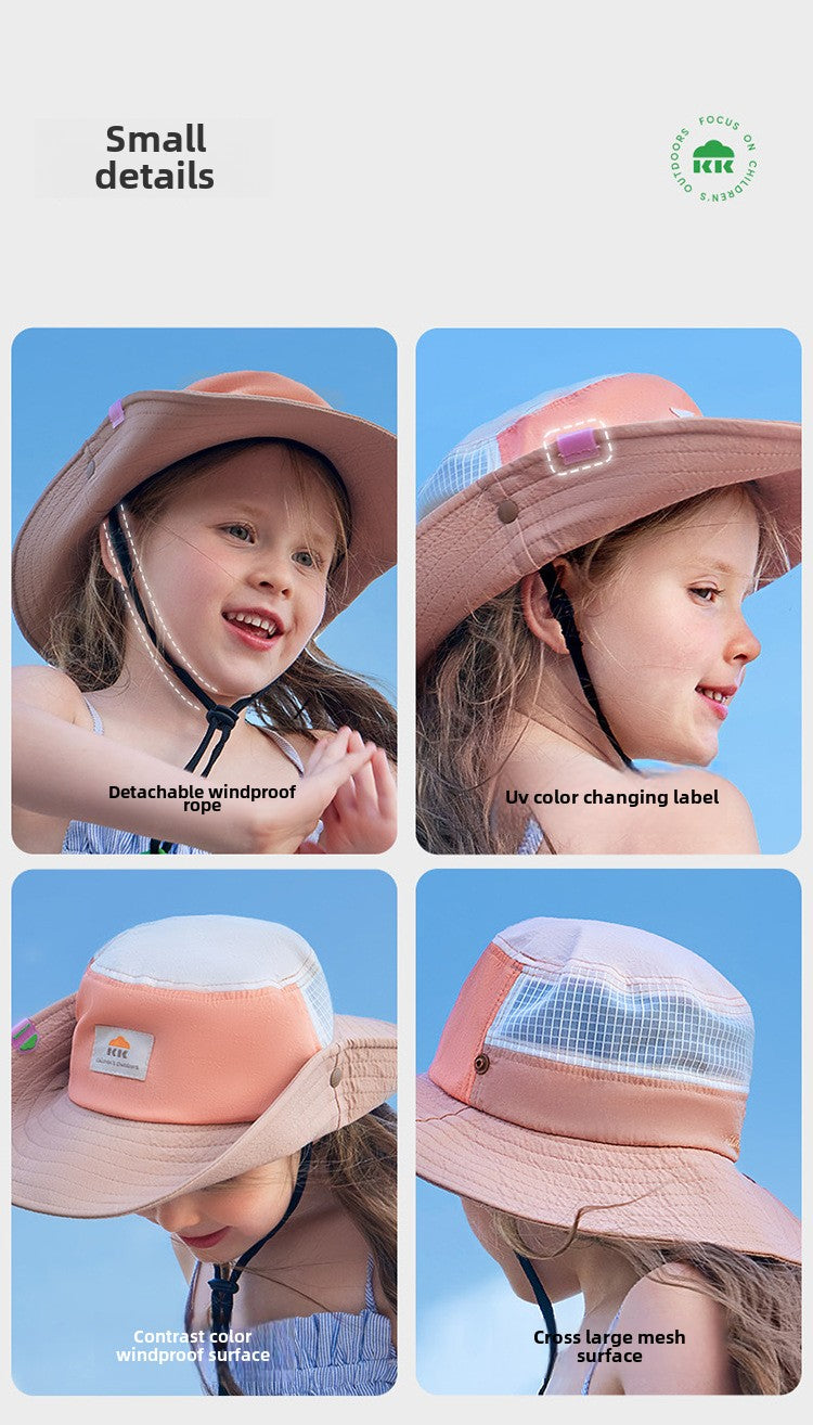 Kocotree Parent-Child Sun Hat Children's Sunshade Hat Outdoor Hiking Boys Girls Baby Hat Camping Fisherman Hat