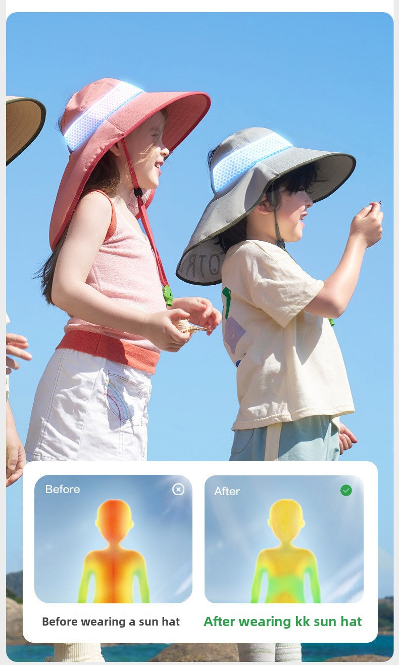 Kocotree Children's Sun Hat Summer UV Protection Baby Sun Hat Boys Girls Visor Sun Hat Wide Brim