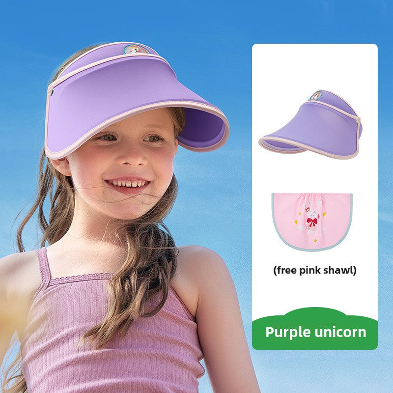 Kocotree Children's Sun Protection Hat Boys Baby Sun Hat Girls Summer Outdoor UV Protection Wide Brim Visor