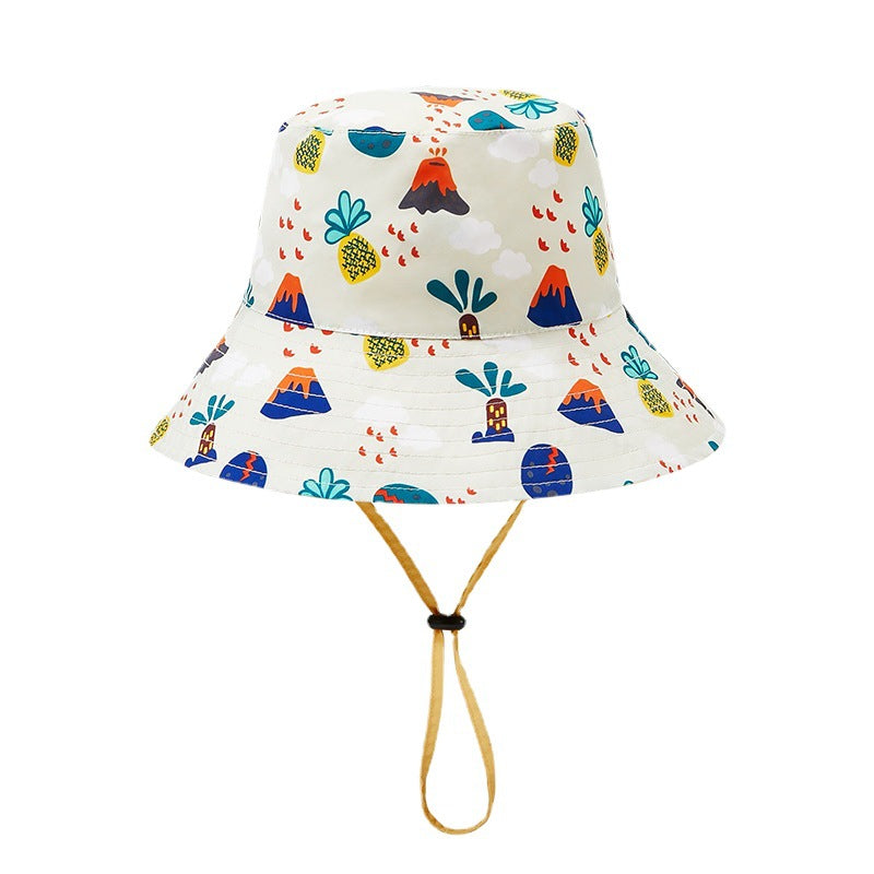 Kocotree Baby Hat Spring and Autumn Children's Sun Hat Boys' Sunshade Hat Girls' Fisherman Hat Sun Hat Double-Sided Wearable