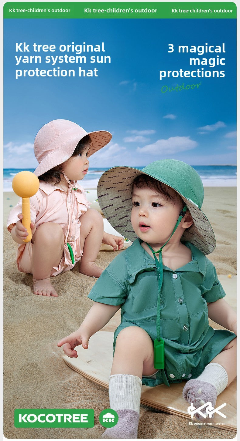 Kocotree Baby Sun Hat Infant Sunshade Hat UV Protection Boys and Girls Fisherman Hat Spring and Autumn Hat Reversible Wearable