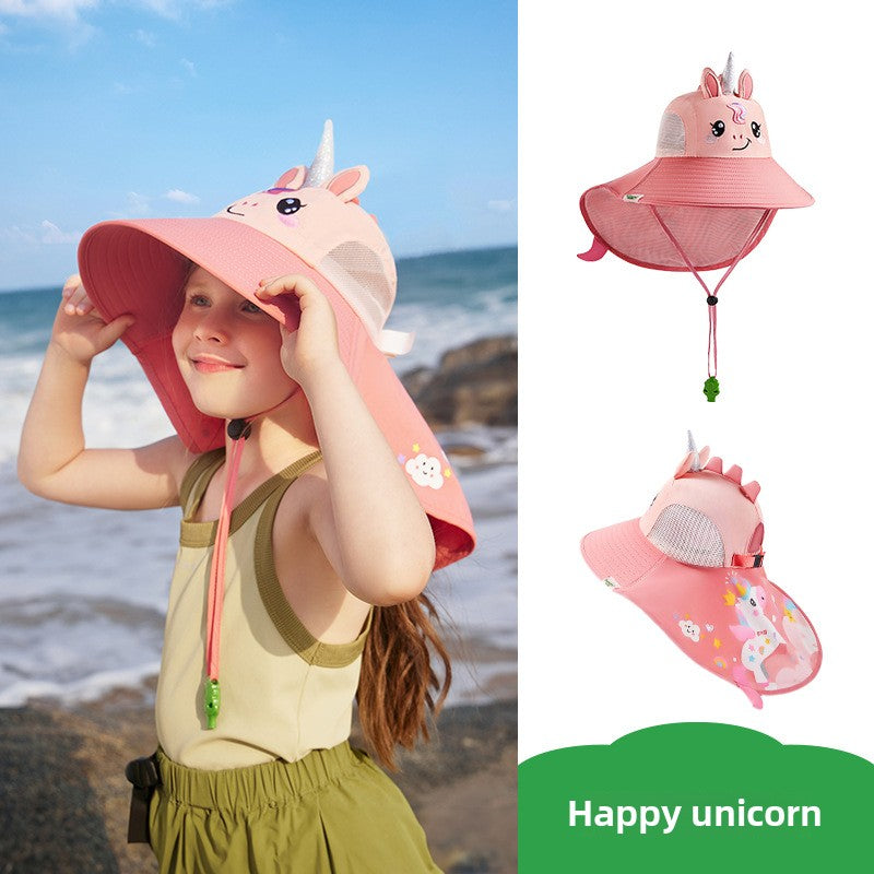 Kocotree Children's Sun Hat UV Protection Baby Sunshade Sun Hat Boys Girls Summer Beach Hat Wide Brim