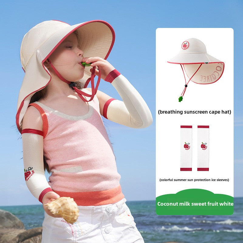 Kocotree Children's Sun Hat Summer UV Protection Baby Sun Hat Boys Girls Visor Sun Hat Wide Brim