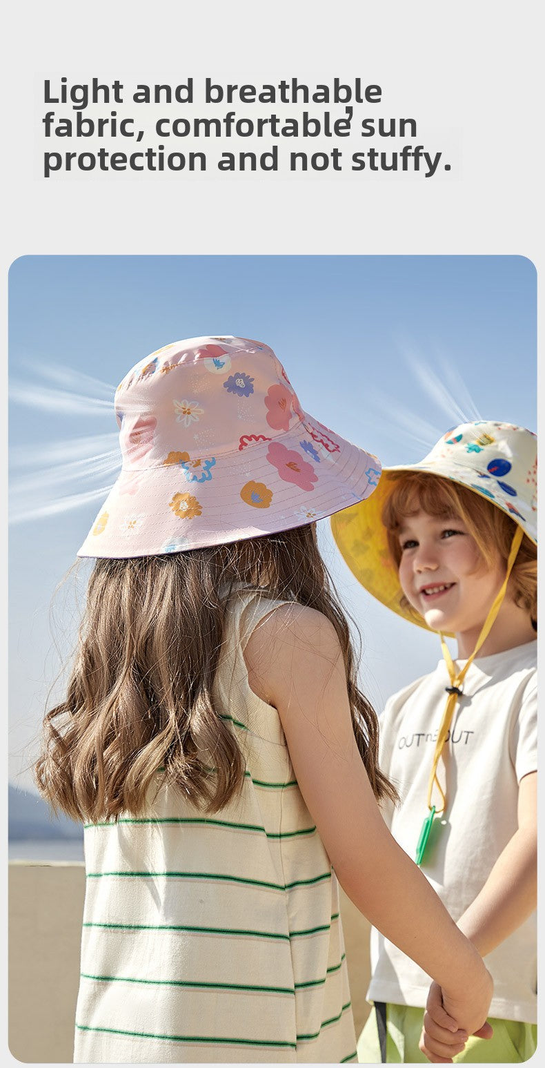 Kocotree Baby Hat Spring and Autumn Children's Sun Hat Boys' Sunshade Hat Girls' Fisherman Hat Sun Hat Double-Sided Wearable