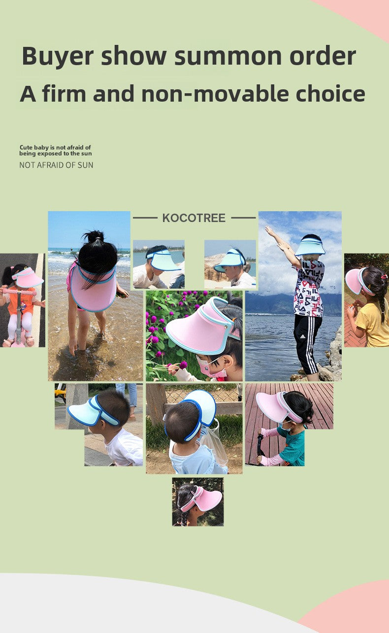 Kocotree Children's Sun Hat Boys Girls Summer Sun Visor Baby UV Protection Elementary School Hat