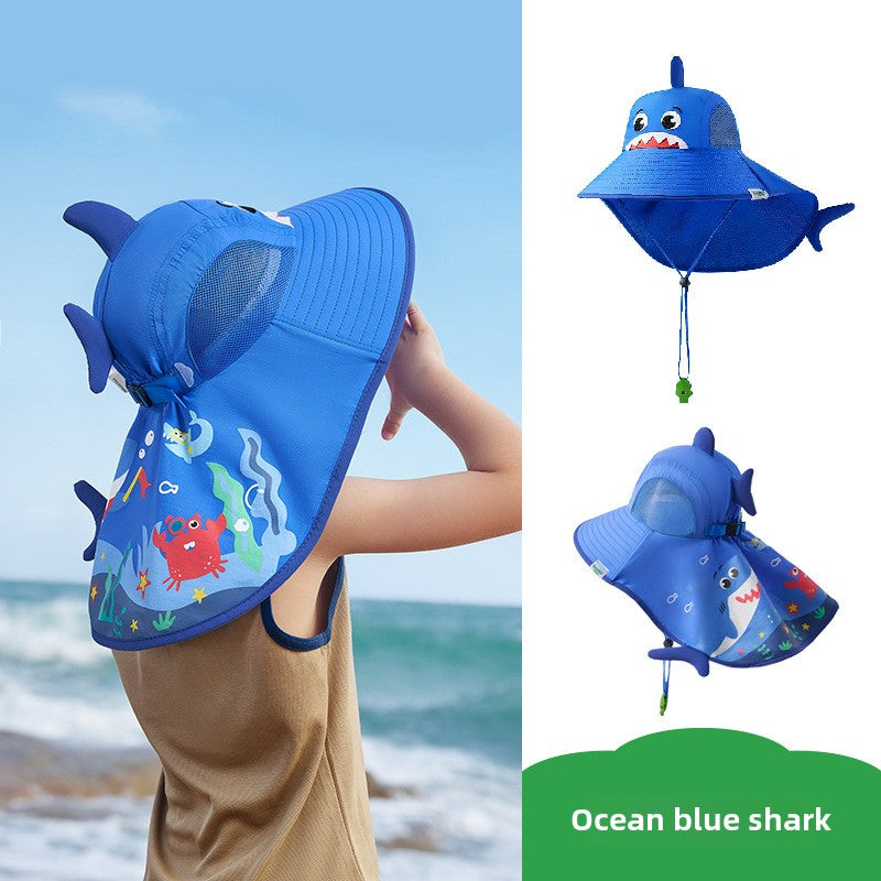 Kocotree Children's Sun Hat UV Protection Baby Sunshade Sun Hat Boys Girls Summer Beach Hat Wide Brim