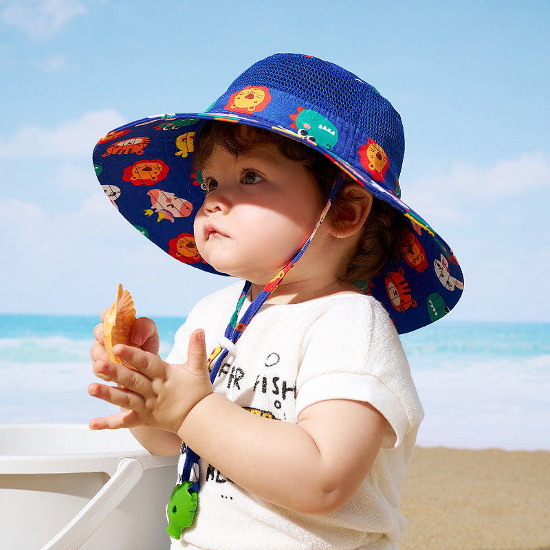 Kocotree Baby Sun Hat Infant Sunshade Hat UV Protection Boys and Girls Summer Wide Brim Fisherman Sun Hat