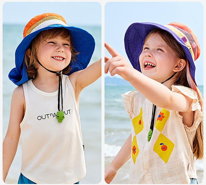 Kocotree Children's Sun Hat Baby Sunshade Hat UV Protection Boys and Girls Fisherman Hat Beach Sun Hat Summer