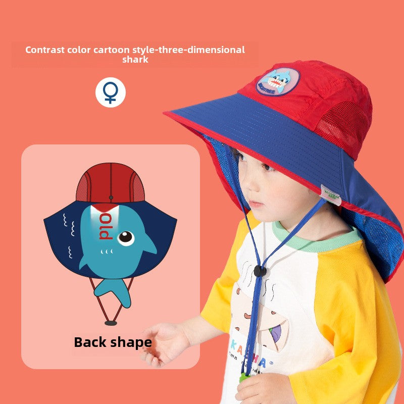 Kocotree Children's Sun Hat UV Protection Baby Sunshade Sun Hat Boys Girls Summer Beach Hat Wide Brim