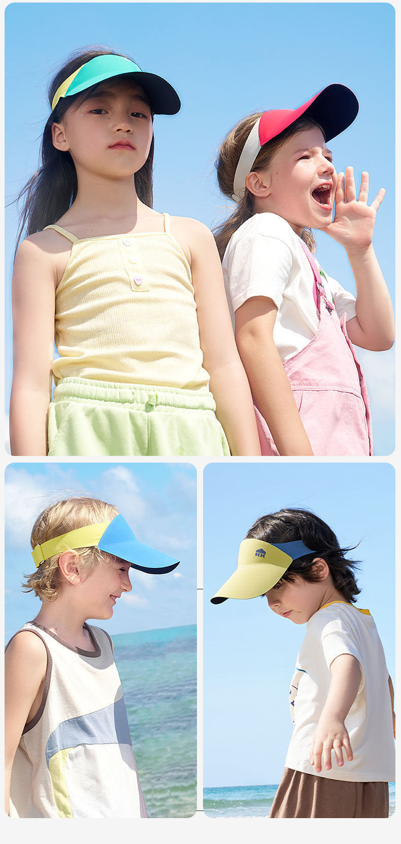 Kocotree Children's Baseball Cap Boys Girls Duckbill Hat Baby Sun Protection Hat Sunshade Visor Boys Girls