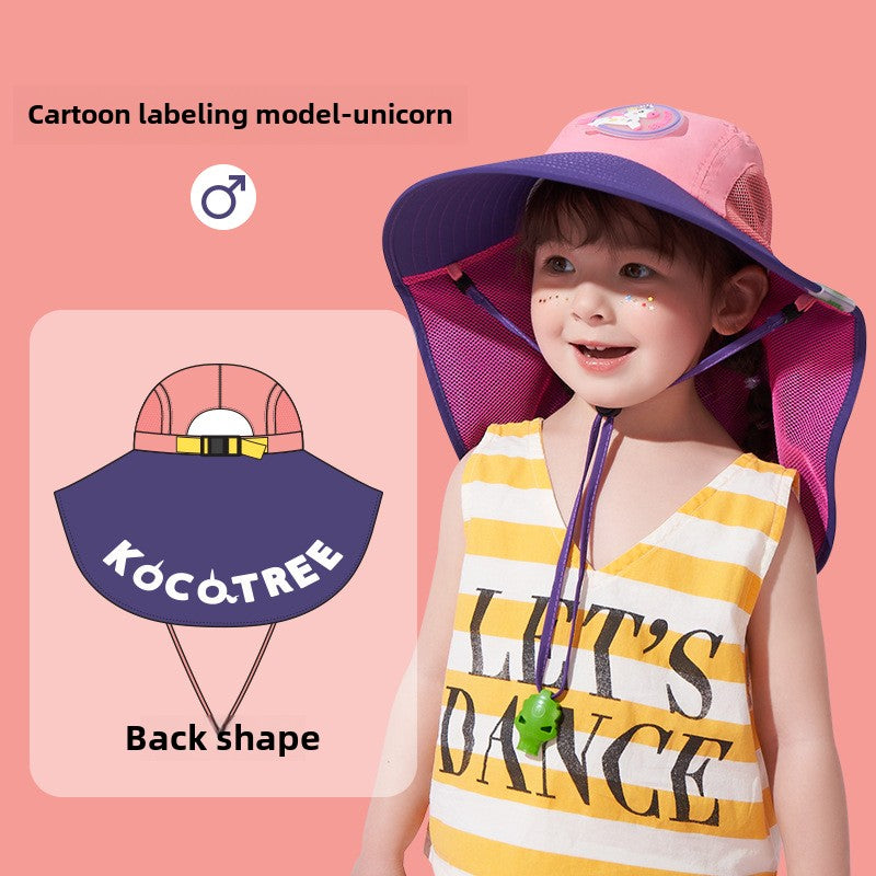 Kocotree Sun Protection Hat UV Protection Baby Sun Hat Boys Girls Summer Beach Hat Wide Brim