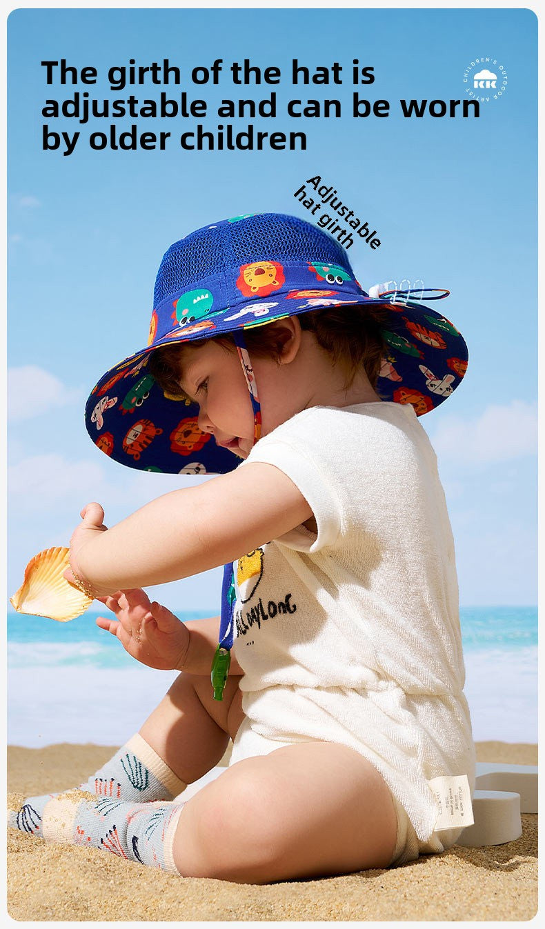 Kocotree Baby Sun Hat Infant Sunshade Hat UV Protection Boys and Girls Summer Wide Brim Fisherman Sun Hat