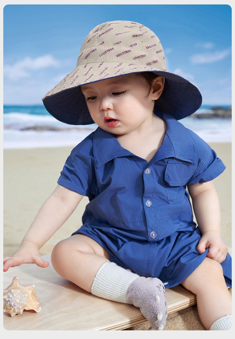 Kocotree Baby Sun Hat Infant Sunshade Hat UV Protection Boys and Girls Fisherman Hat Spring and Autumn Hat Reversible Wearable