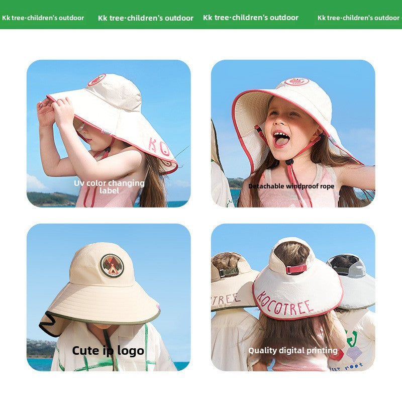 Kocotree Children's Sun Hat Summer UV Protection Baby Sun Hat Boys Girls Visor Sun Hat Wide Brim