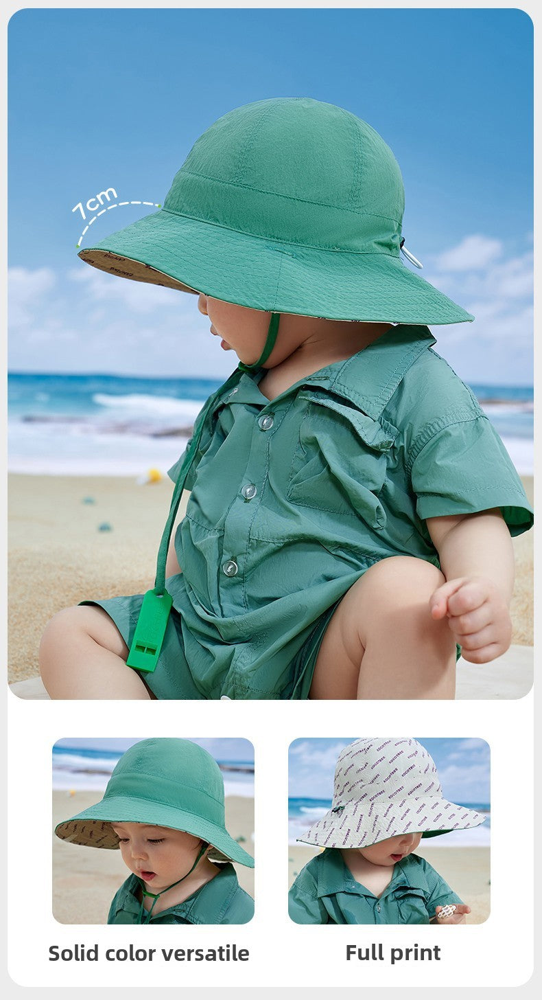 Kocotree Baby Sun Hat Infant Sunshade Hat UV Protection Boys and Girls Fisherman Hat Spring and Autumn Hat Reversible Wearable