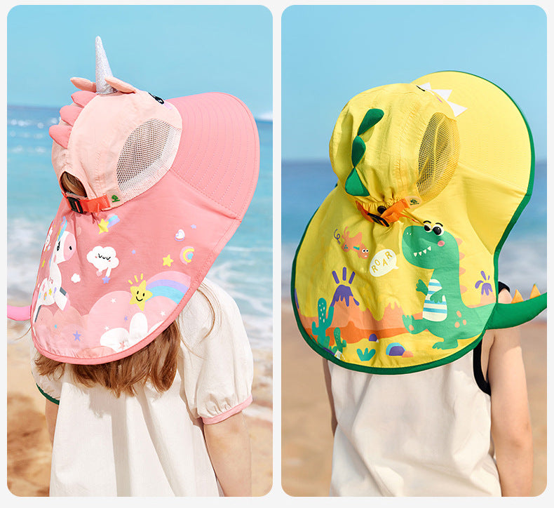 Kocotree Children's Sun Hat UV Protection Baby Sunshade Sun Hat Boys Girls Summer Beach Hat Wide Brim