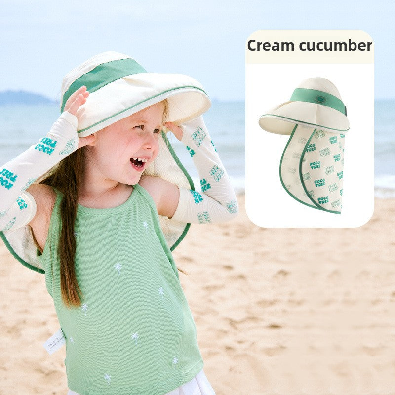 Kocotree Children's Sun Hat Wide Brim Baby Sun Hat Boys Girls Visor Sun Hat Summer UV Protection