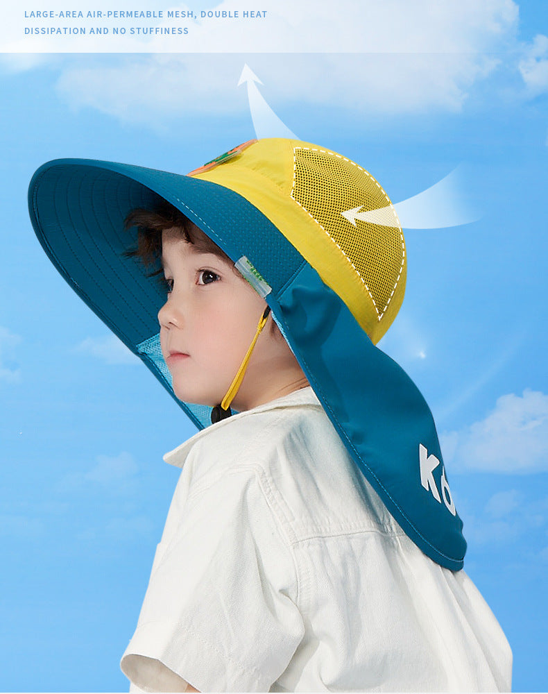 Kocotree Sun Protection Hat UV Protection Baby Sun Hat Boys Girls Summer Beach Hat Wide Brim