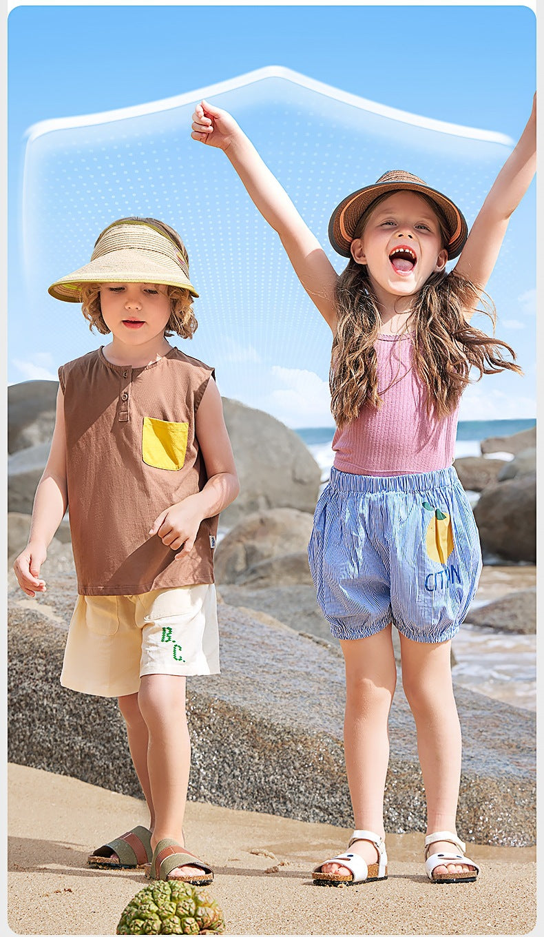 Kocotree Children's Sun Hat Boys Girls UV Protection Visor Hat Baby Outdoor Woven Straw Hat Summer