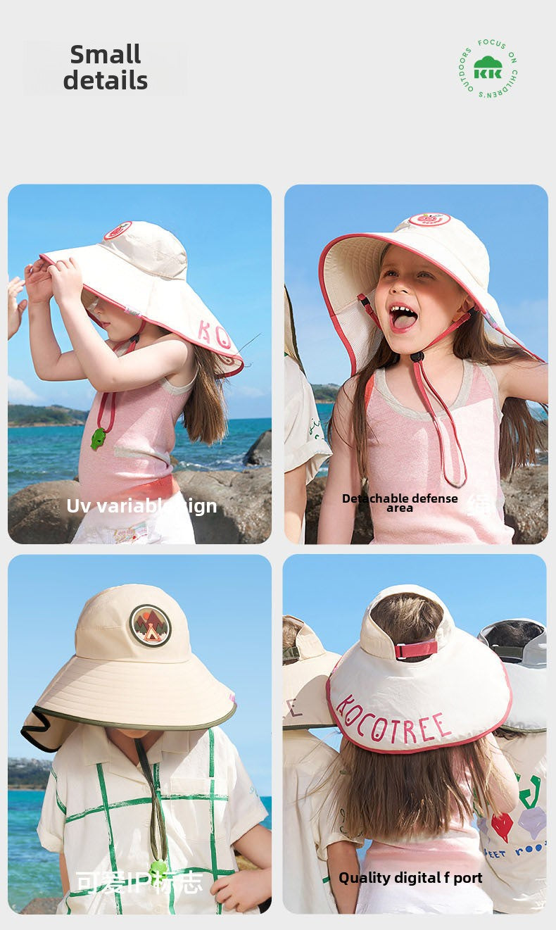 Kocotree Children's Sun Hat Summer UV Protection Baby Sun Hat Boys Girls Visor Sun Hat Wide Brim