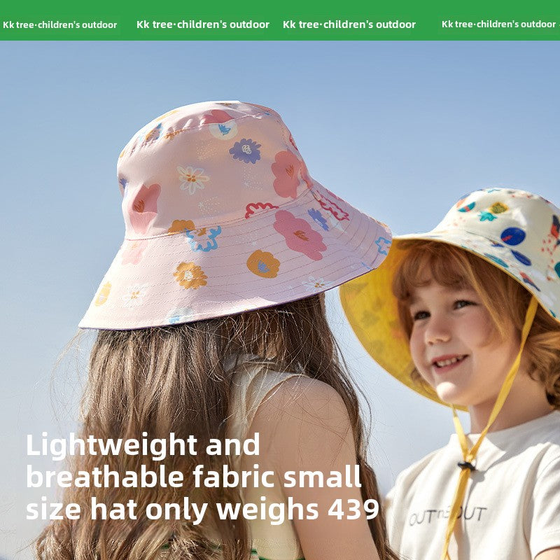 Kocotree Baby Hat Spring and Autumn Children's Sun Hat Boys' Sunshade Hat Girls' Fisherman Hat Sun Hat Double-Sided Wearable