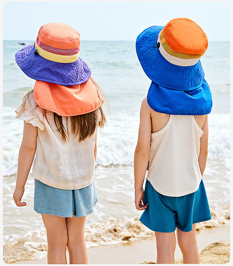 Kocotree Children's Sun Hat Baby Sunshade Hat UV Protection Boys and Girls Fisherman Hat Beach Sun Hat Summer