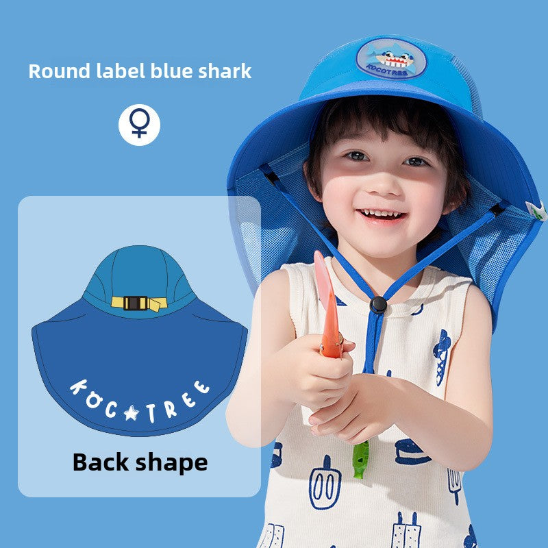 Kocotree Children's Sun Hat UV Protection Baby Sunshade Sun Hat Boys Girls Summer Beach Hat Wide Brim