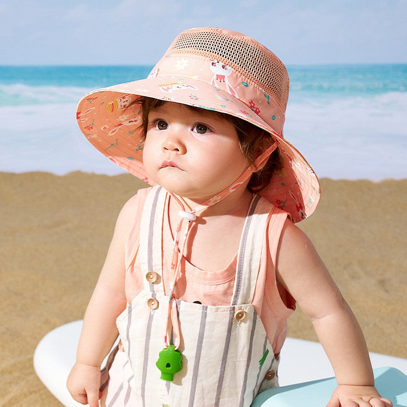 Kocotree Baby Sun Hat Infant Sunshade Hat UV Protection Boys and Girls Summer Wide Brim Fisherman Sun Hat