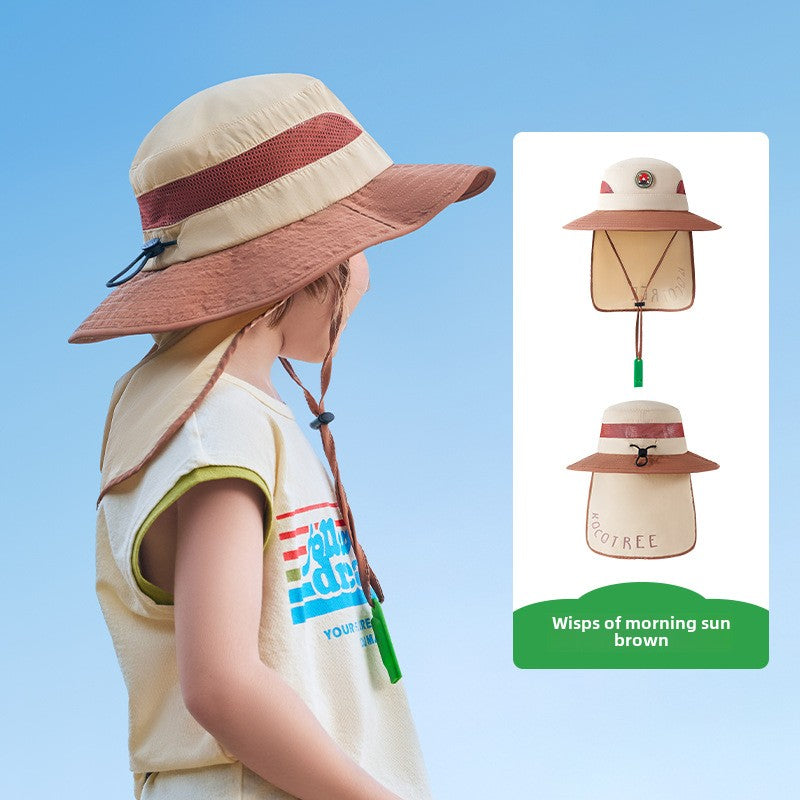 Kocotree Children's Sun Hat Original Yarn Baby Sun Hat Summer Boys and Girls Fisherman Hat Wide Brim Sun Hat