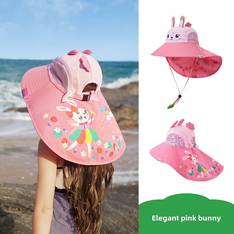 Kocotree Children's Sun Hat UV Protection Baby Sunshade Sun Hat Boys Girls Summer Beach Hat Wide Brim